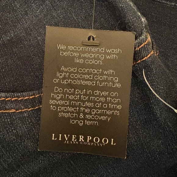 NWT Liverpool Jeans Company The Hugger Milly 4-Way Stretch Denim Capri 12/31 - Picture 8 of 12